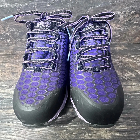 Timberland Pro Powertrain Sport Alloy Toe Work Sneaker Purple and Black - Picture 2 of 9